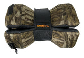 Muddy Box Blind Shooting Rest with Mossy Oak Bottomland pattern - front view